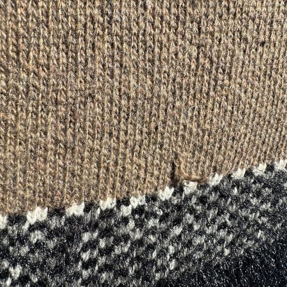Anthropologie Current Air Cardigan Sweater Womens Size XS Brown Black Wool - Picture 9 of 16